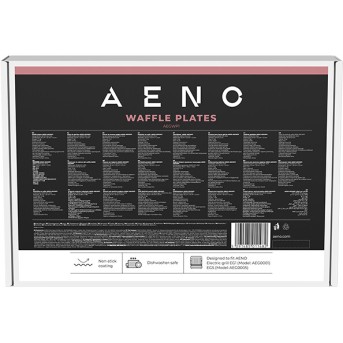 AENO Electric grill AEG0001/AEG0005 Waffle plate, Non-stick coating, size: 290*234mm, 2 pcs in set в Metoo.kz - Metoo (2)
