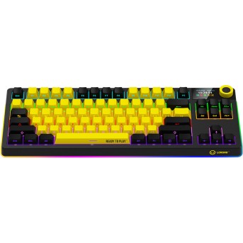 LORGAR KBP70TKLW, Wireless TKL Mechanical Gaming Keyboard Pro, Black/yellow, EN/RU layout в Metoo.kz - Metoo (3)