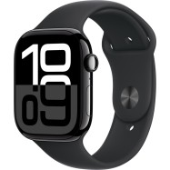Apple Watch Series 10 GPS 42mm Jet Black Aluminium Case with Black Sport Band - M/L,Model A2997