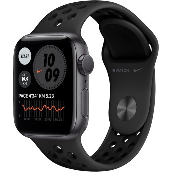 Apple Watch Nike Series 6 GPS, 40mm Space Gray Aluminium Case with Anthracite/<wbr>Black Nike Sport Band - Regular, Model A2291 - Metoo (1)