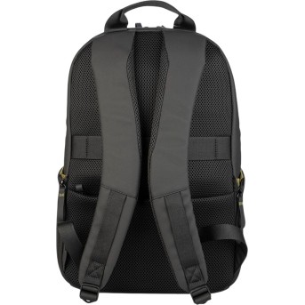 The Laser backpack for 15.6" laptops and 16" MacBooks, made from water-resistant resin-coated fabric obtained from recycled plastic, features a compact design and excellent pocket organization. в Metoo.kz - Metoo (3)