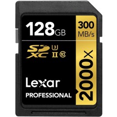 LEXAR Professional 2000x 128GB SDHC/<wbr>SDXC UHS-II Card