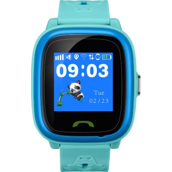 Kids smartwatch, 1.22 inch colorful screen, SOS button, single SIM,32+32MB, GSM(850/<wbr>900/<wbr>1800/<wbr>1900MHz), IP68 waterproof, Wifi, GPS, 420mAh, compatibility with iOS and android, Blue, host: 46*40*15MM, strap: 180*20mm, 46g - Metoo (1)