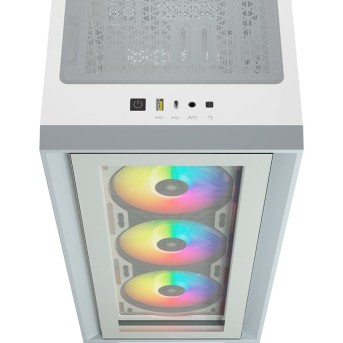 Corsair iCUE 4000X RGB Tempered Glass Mid-Tower, White - Metoo (5)