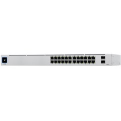 UBIQUITI Pro 24; (24) GbE ports; (2) 10G SFP+ ports; DC power backup-ready; Layer 3 switching; Sil..