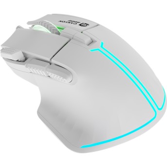 CANYON Fortnax GM-636, 9keys Gaming wired mouse,Sunplus 6662, DPI up to 20000, Huano 5million switch, RGB lighting effects, 1.65M braided cable, ABS material. size: 113*83*45mm, weight: 102g, White - Metoo (2)