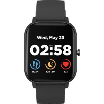 Smart watch, 1.3inches TFT full touch screen, Zinic+plastic body, IP67 waterproof, multi-sport mode, compatibility with iOS and android, black body with black silicon belt, Host: 43*37*9mm, Strap: 230x20mm, 45g - Metoo (4)