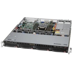 Supermicro SYS-510P-MR 1U, LGA-4189, TDP 270W, Intel C621A, 8xDDR4, 4x 3.5" NVMe/<wbr>SATA drive bays (4x 3.5" NVMe hybrid), SATA3 (6Gbps), 1xPCI-E 4.0 x16 FHFL, 2x1GbE LAN, 1xRJ45 IPMI, 5xUSB 3.2, 6xUSB 2.0, 1xVGA, 2 COM, 2x400W