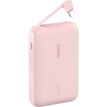 BELKIN 10k PD20w Integrated USB-C Cable Power Bank, Pink в Metoo.kz - Metoo (2)