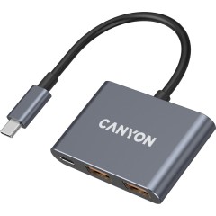 CANYON hub DS-3 3in1 USB-C Dark Grey..