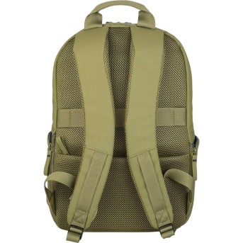 The Laser backpack for 15.6" laptops and 16" MacBooks, made from water-resistant resin-coated fabric obtained from recycled plastic, features a compact design and excellent pocket organization. в Metoo.kz - Metoo (3)