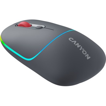 CANYON MW-22, 2 in 1 Wireless optical mouse with 4 buttons,Silent switch for right/<wbr>left keys,DPI 800/<wbr>1200/<wbr>1600, 2 mode(BT/ 2.4GHz), 650mAh Li-poly battery,RGB backlight,Dark grey, cable length 0.8m, 110*62*34.2mm, 0.085kg - Metoo (2)
