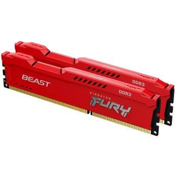 KINGSTON DRAM 16GB 1866MHz DDR3 CL10 DIMM (Kit of 2) FURY Beast Red EAN: 740617317961 - Metoo (1)