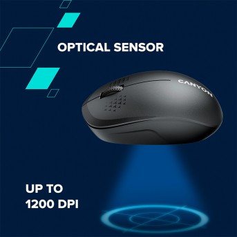 CANYON MW-04, Bluetooth Wireless optical mouse with 3 buttons, DPI 1200 , with1pc AA canyon turbo Alkaline battery,Black, 103*61*38.5mm, 0.047kg - Metoo (9)
