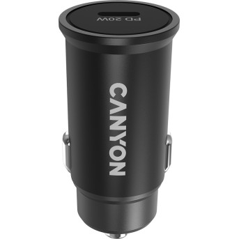 Canyon C-20, PD 20W Pocket size car charger, input: DC12V-24V, output: PD20W, support iPhone12 PD fast charging, Compliant with CE RoHs , Size: 50.6*23.4*23.4, 18g, Black в Metoo.kz - Metoo (1)