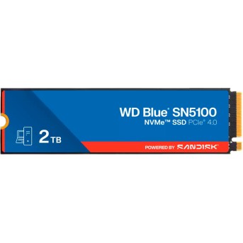 SSD WD Blue SN5100 2TB M.2 2280 PCIe Gen4 x4 NVMe QLC 3D, Read/Write: 7100/6700 MBps, IOPS 1000K/1300K, TBW: 900 в Metoo.kz - Metoo (1)