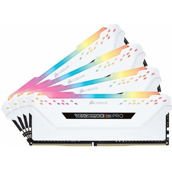 Corsair DDR4, 3200MHz 32GB 4x8GB DIMM, Unbuffered, 16-18-18-36, XMP 2.0, Vengeance RGB Pro White Heatspreader, RGB LED, 1.35V, EAN:0843591078764 - Metoo (1)