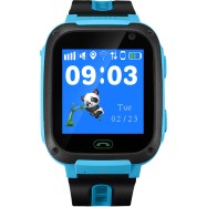 Kids smartwatch, 1.44 inch colorful screen, front camera, SOS button, single SIM, 32+32MB, GSM(850/900/1800/1900MHz), 400mAh, compatibility with iOS and android, Blue, host: 51.6*38.5*14.5mm, strap: 180*20mm, 43g