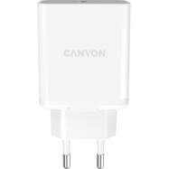Canyon, PD WALL Charger, Input: 110V-240V, Output:PD 20W, Eu plug, Over-load, over-heated, over-current and short circuit protection Compliant with CE RoHs,ERP. Size: 89*46*26.5mm, 52g, White