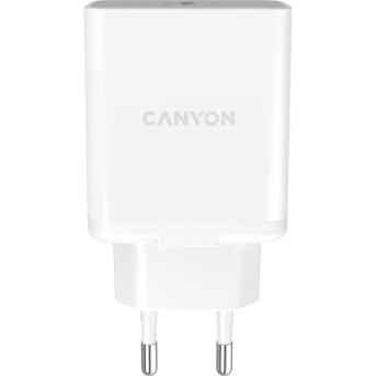 Canyon, PD WALL Charger, Input: 110V-240V, Output:PD 20W, Eu plug, Over-load, over-heated, over-current and short circuit protection Compliant with CE RoHs,ERP. Size: 89*46*26.5mm, 52g, White - Metoo (1)