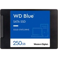 SSD WD Blue (2.5", 250GB, SATA III 6 Gb/s, 3D NAND Read/Write: 550 / 525 MB/sec, Random Read/Write IOPS 95K/81K)