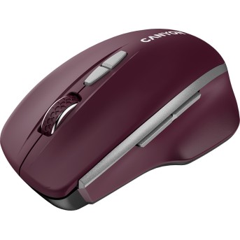 CANYON MW-21, 2.4 GHz Wireless mouse ,with 7 buttons, DPI 800/<wbr>1200/<wbr>1600, Battery: AAA*2pcs,Burgundy Red,72*117*41mm, 0.075kg - Metoo (4)