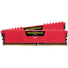 Corsair DDR4, 2666MHz 32GB 2x16GB DIMM, Unbuffered, 16-18-18-35, XMP 2.0, Vengeance LPX red, Black PCB, 1.2V, for SKL, EAN:0843591070614