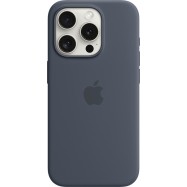 iPhone 15 Pro Silicone Case with MagSafe - Storm Blue,Model A3125