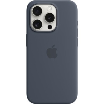 iPhone 15 Pro Silicone Case with MagSafe - Storm Blue,Model A3125 - Metoo (1)
