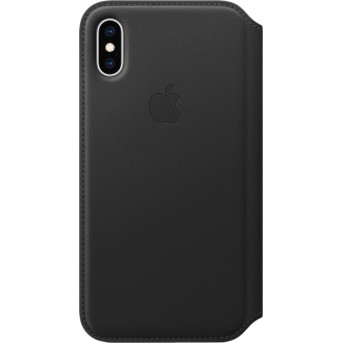 iPhone XS Leather Folio - Black, Model - Metoo (1)