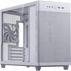 ASUS Prime AP201 Tempered Glass MicroATX Case White - stylish 33-liter MicroATX case with tool-fre..
