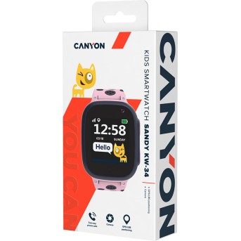 Kids smartwatch, 1.44 inch colorful screen, GPS function, Nano SIM card, 32+32MB, GSM(850/<wbr>900/<wbr>1800/<wbr>1900MHz), 400mAh battery, compatibility with iOS and android, Pink, host: 52.9*40.3*14.8mm, strap: 230*20mm, 42g - Metoo (6)