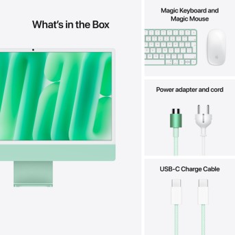 24-inch iMac with Retina 4.5K display: Apple M4 chip with 8‑core CPU and 8‑core GPU, 16GB, 256GB SSD - Green,Model A3247 - Metoo (12)