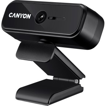 CANYON C2N 1080P full HD 2.0Mega fixed focus webcam with USB2.0 connector, 360 degree rotary view scope, built in MIC, Resolution 1920*1080, viewing angle 88°, cable length 1.5m, 90*60*55mm, 0.095kg, Black - Metoo (1)