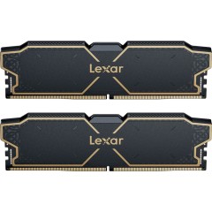 Lexar 32GB Kit (2x16GB) THOR DDR5 6000 CL38 1.3V Memory with heatsink, Dual pack, Black Color..