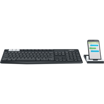 LOGITECH K375s Multi-Device Wireless Keyboard and Stand Combo - GRAPHITE/<wbr>OFFWHITE - RUS - Metoo (2)