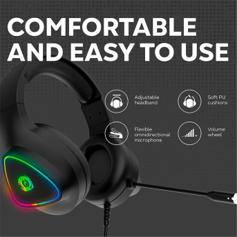 CANYON Shadder GH-6, RGB gaming headset with Microphone, Microphone frequency response: 20HZ~20KHZ, ABS+ PU leather, USB*1*3.5MM jack plug, 2.0M PVC cable, weight: 300g, White - Metoo (8)