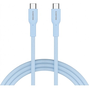 CANYON cable OnWire 60CL C-C 60W COLOR Braided 1m Light Blue в Metoo.kz - Metoo (4)