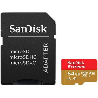 SanDisk Extreme microSDXC 64GB for Action Cams and Drones + SD Adapter 160MB/<wbr>s A2 C10 V30 UHS-I U3; EAN: 619659170738 - Metoo (1)