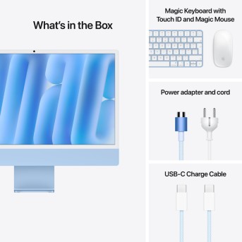 24-inch iMac with Retina 4.5K display: Apple M4 chip with 10‑core CPU and 10‑core GPU, 16GB, 512GB SSD - Blue,Model A3137 в Metoo.kz - Metoo (12)