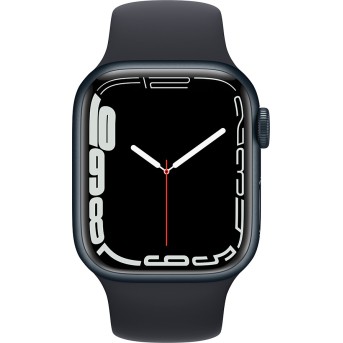 Apple Watch Series 7 GPS, 41mm Midnight Aluminium Case with Midnight Sport Band - Regular, A2473 - Metoo (2)
