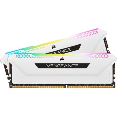 Corsair DDR4, 3200MHz 16GB 2x8GB Dimm, Unbuffered, 16-20-20-38, XMP 2.0, Vengeance RGB Pro SL White Heatspreader, RGB LED, Black PCB, 1.35V, for AMD Ryzen & Intel, EAN:0840006632016