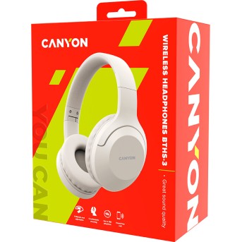 CANYON headset BTHS-3 Beige в Metoo.kz - Metoo (5)