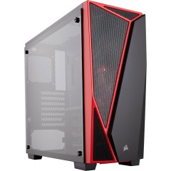 Corsair Carbide SPEC-04 Mid-Tower Termpered Glass Gaming Case, Black & Red, EAN:0843591032308