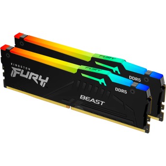 Kingston 64GB 6000MT/<wbr>s DDR5 CL36 DIMM (Kit of 2) FURY Beast RGB EXPO, EAN: 740617331882 - Metoo (1)
