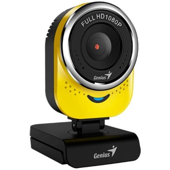 Веб-камера GENIUS QCam 6000, угол обзора 90гр по вертикали, вращение на 360 гр, встроенный микрофон, 1080P полный HD, 30 кадр. в сек, поворотное крепление с возможностью крепления на штатив, ноутбук, LCD и ЭЛТ-монитор, интеракт.панель, True Plug&Play. - Metoo (1)