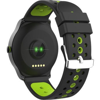 Smart watch, 1.3inches IPS full touch screen, Alloy+plastic body,IP68 waterproof, multi-sport mode with swimming mode, compatibility with iOS and android,Black-Green with extra belt, Host: 262x43.6x12.5mm, Strap: 240x22mm, 60g - Metoo (4)