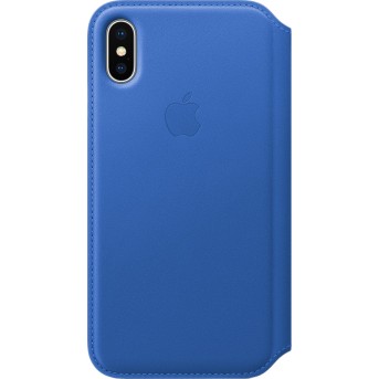 Чехол для смартфона iPhone X Leather Folio Electric Blue - Metoo (1)