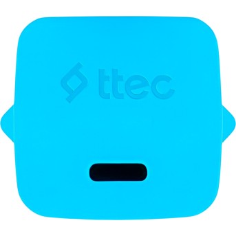 ttec SmartCharger GAN 20W PD Travel Fast Charger + USB-C - USB-C 3A Cable 120cm, Neon Blue в Metoo.kz - Metoo (3)