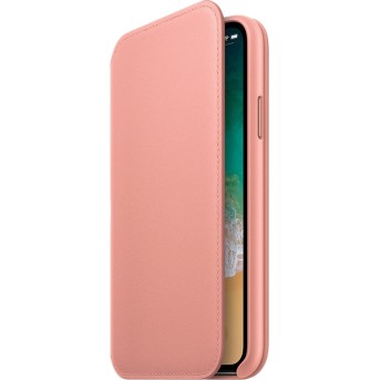 Чехол для смартфона iPhone X Leather Folio Soft Pink - Metoo (2)